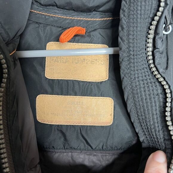 Parajumpers Womens‎ Down Filled Parka Jacket Size Small Hooded Black Full Zip - Picture 7 of 16